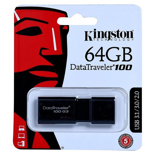 Memoria Usb Kingston 64Gb 3.0  Dt100 G3