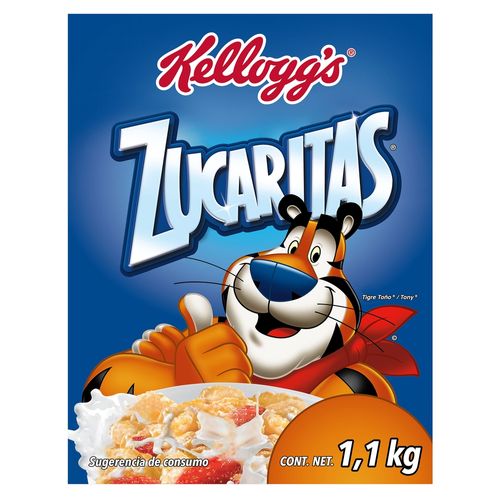 Cereal Kellogg's® Zucaritas® Sabor Origrinal - Hojuelas de Maíz Escarchadas con Azúcar - 1 Caja - 1100 g