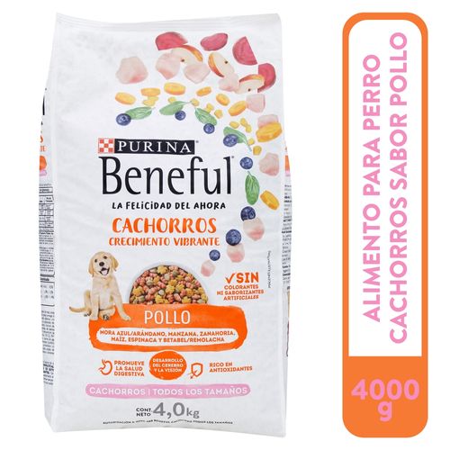 Alimento Beneful para perro cachorro con pollo - 4000 g