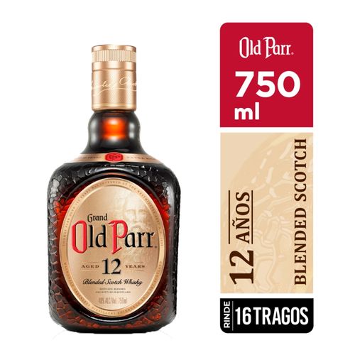 Whisky escocés Grand Old Parr 12 años con 40% vol - 750 ml