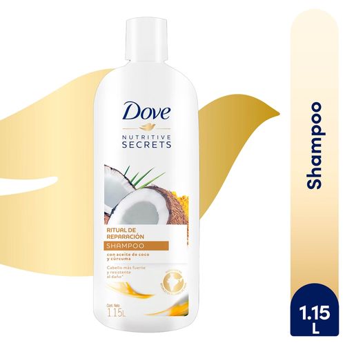 Shampoo Dove ritual reparacion con aceite de coco y cúrcuma - 1150 ml