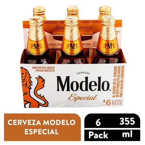 Cerveza Modelo En Botella De Vidrio 6 Pack - 355ml