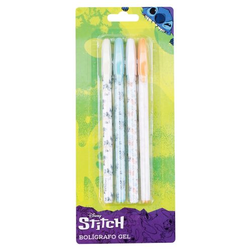 Bolígrafos Pen + Gear de gel diseños stitch surtidos - 4 Pzas