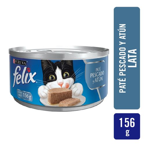 Alimento húmedo  Purina félix para gato adulto sabor paté pescado y atún - 156 g