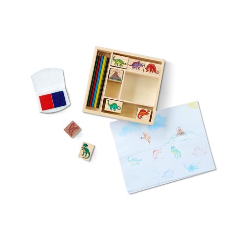 Set Sellos Madera Dino Melissa Doug