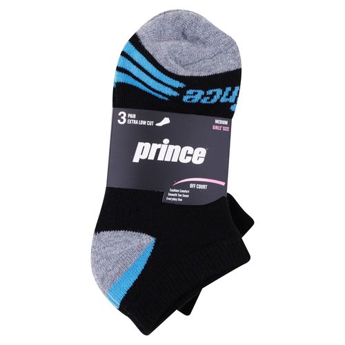 Prince Extra Low Cut Girl1 Black Tm 3P