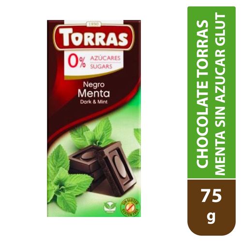 Chocolate Torras negro con menta -75 g