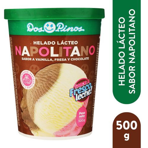 Helado Dos Pinos napolitano fresco leche - 500 g