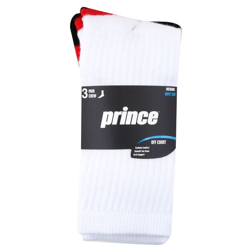 Prince Crew Boy3 White Tm 3P
