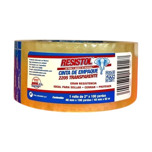 Cinta Resistol transparente para empacar 48 mm x 92 m