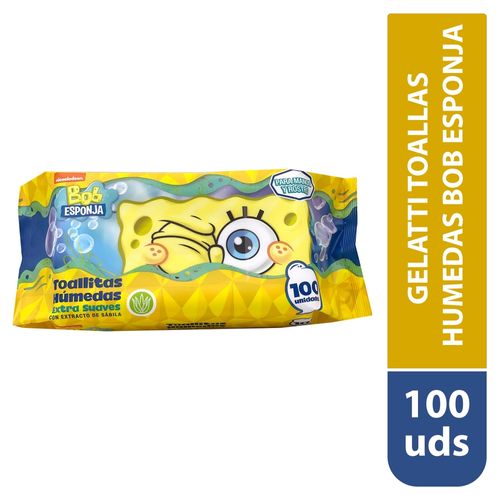 Toallas humedas Gelatti Bob Esponja -100 g