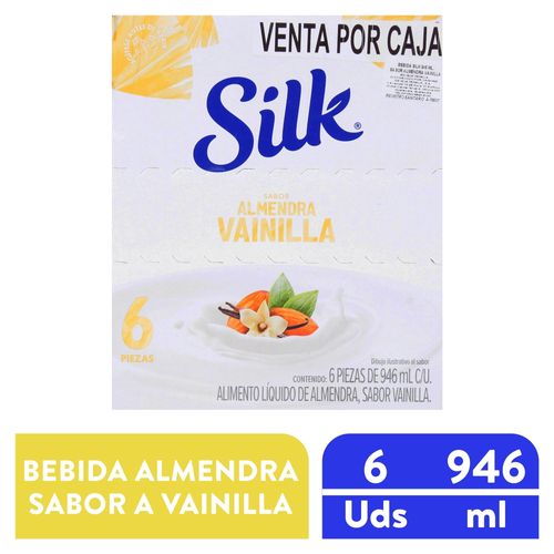 Bebida de Almendra Silk Sabor Vainilla, 6 Pack - 5676ml