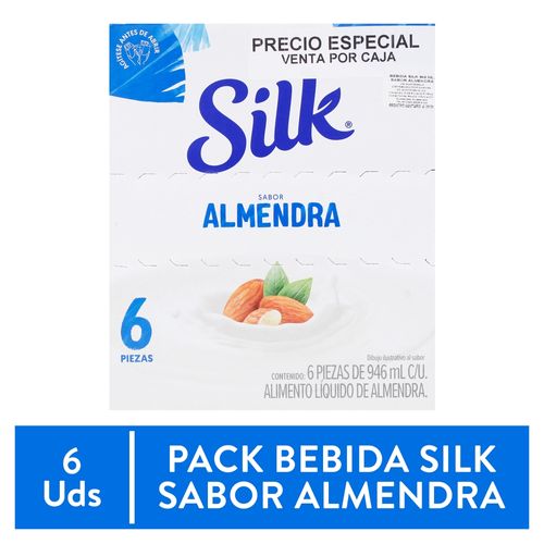 Bebida de Almendra Silk Original, 6 Pack - 5676ml