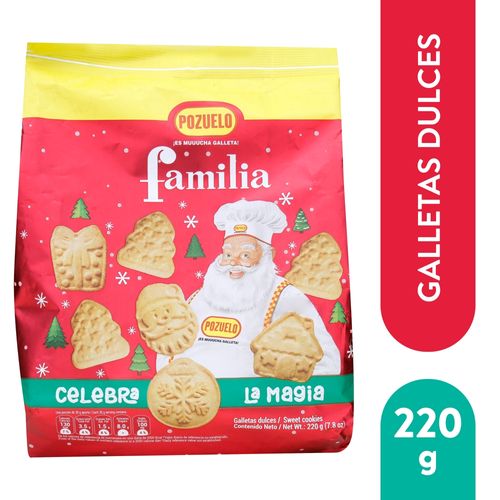 Galleta Pozuelo Famila Bolsa Navidad - 220g