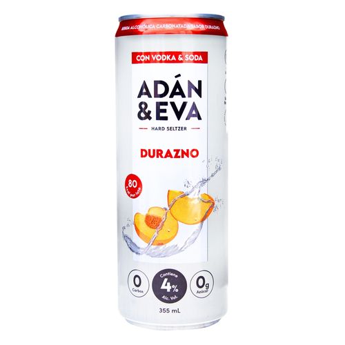 Bebida Alcohólica Adán Y Eva, Durazno Rosa Con Vodka - 355ml