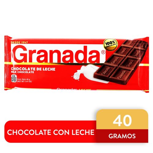Chocolate Granada Tableta Leche - 40 g