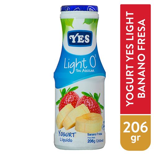 Yogurt Yes Liquido Banano y fresa Light - 200ml