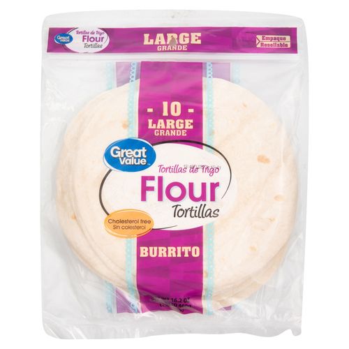 Tortilla Great Value De Trigo Burrito - 460 g