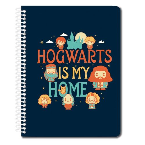 Cuaderno Nottas espiral 3 materias diseño harry potter hogwarts - 120 hojas