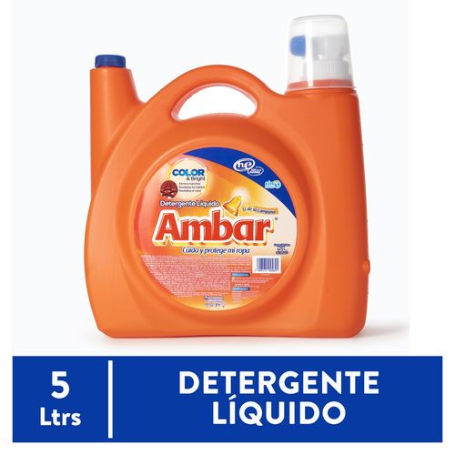 Detergente Liquido Ambar, Color y Bright -5L