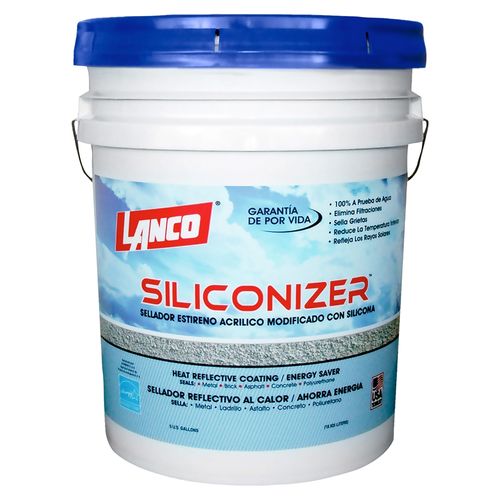 Pintura Impermeabilizante Marca Lanco Siliconizer Color Blanco - Cubeta