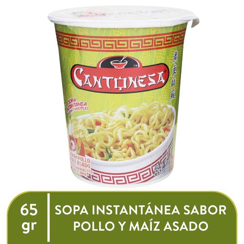 Sopa Cantonesa Vaso Caldo Pollo Maíz 65gr