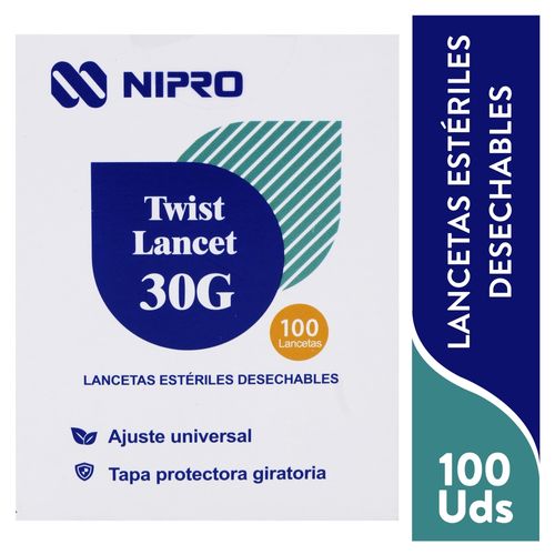 Lancetas Nipro X 100 Unidades 1Ea