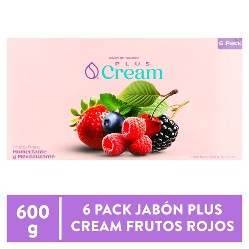 Jabon Pluscream Frutos Rojos 600Gr