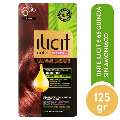 Tinte Ilicit 6 66 Guinda Sin Amoniaco -125 g
