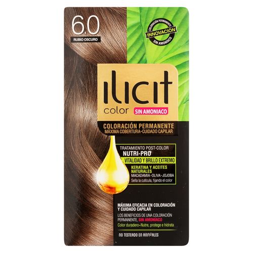 Tinte Ilicit 6 Rubio Oscuro Sin Amoniaco -125 g