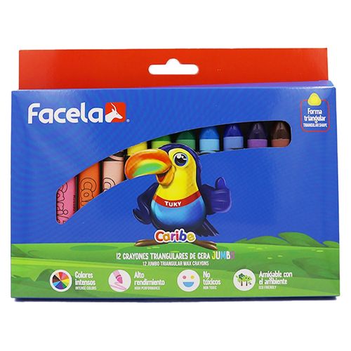 Crayon de cera Facela tamaño jumbo caja