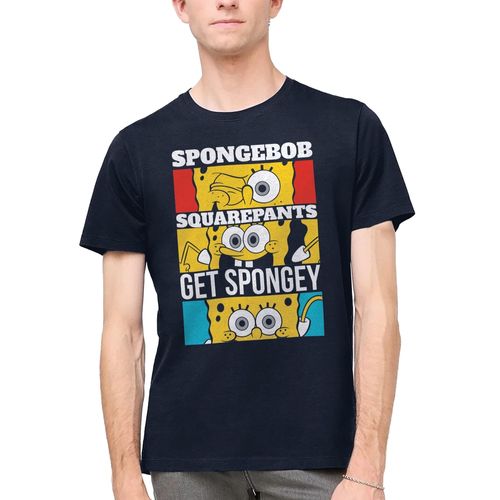 Playera Manga Corta Nickelodeon Bob Esponja color marino-Talla L