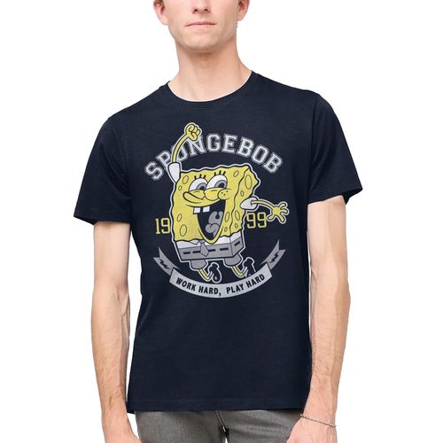 Playera Manga Corta Nickelodeon Bob Esponja color marino-Talla M