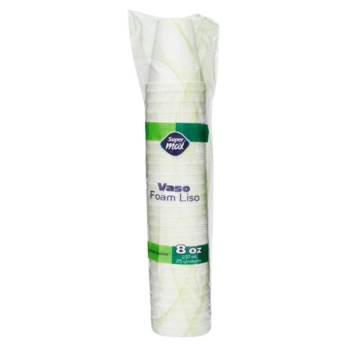 Vaso Desechable Supermax Foam 8Oz - 25 Unidades