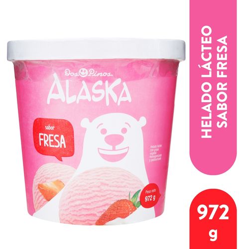 Helado Dos Pinos Alaska Fresa - 972gr