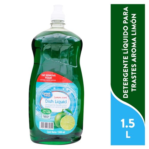 Lavaplatos Marca Great Value Limon - 1500 ml