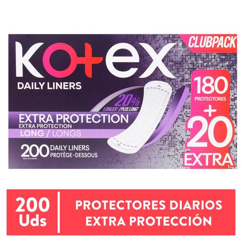 Protector Diario Kotex Largo 200ea