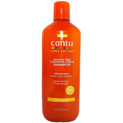 Shampoo Cantu Libre De Sulfato, Con Aceite De Coco, Manteca De Karité, Extracto De Semilla De Uva, Nutre Y Acondiciona El Cabello - 400ml