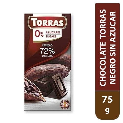 Chocolate Torras Negro Sin Azucar - 75gr