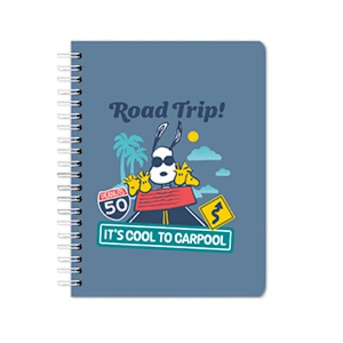 Cuaderno Snoopy road trip cosido - 100 hojas