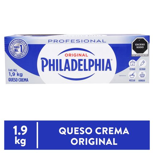 Queso Crema Philadelphia Bloque 1.9 K