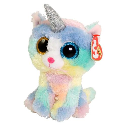 Ty Beanie Boos Heather Gato Unicornio Mu