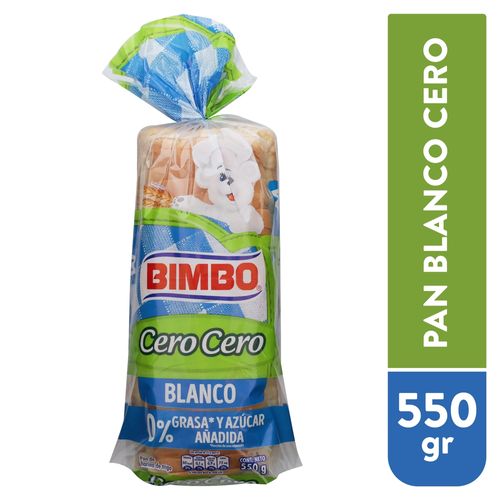 Pan Blanco Cero Cero 1p 550 Gr Bolsa Bim