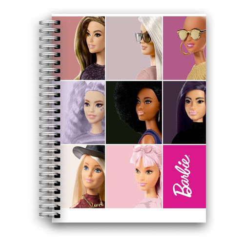 Cuaderno Pen + Gear espiral doble anillo multimaterias pasta semi dura diseño mattel - 180 hojas