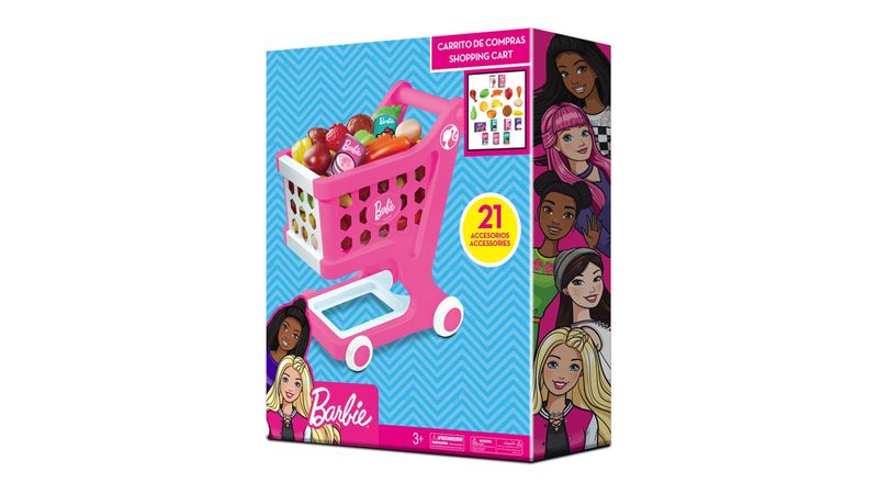 Carrito de compras Barbie con accesorios