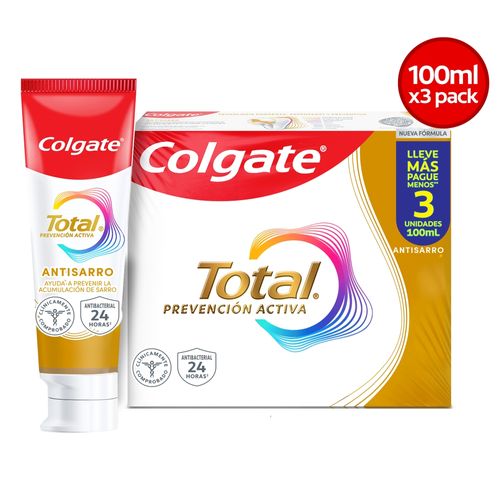 Pasta Dental Colgate Total 12 Antisarro 100ml, 3 Pack