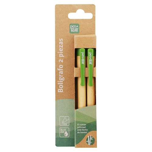 Bolígrafos Pen + Gear hechos de bambú reciclado - 2 Pzas
