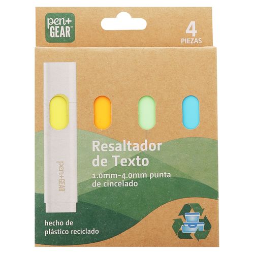 Resaltadores Pen + Gear reciclados - 4 Pzas