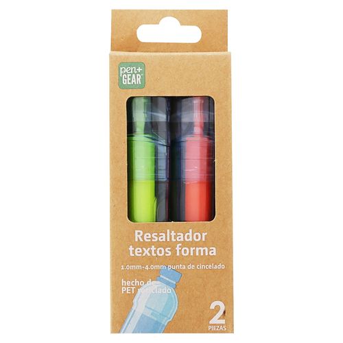 Resaltadores Pen + Gear materiales reciclados - 2 Pzas