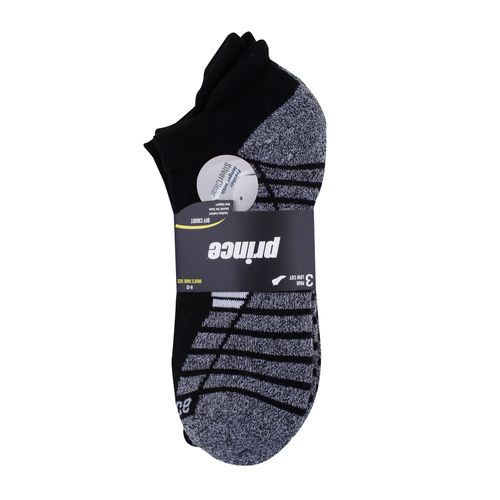 Prince Low Cut Mens4 Black 3P